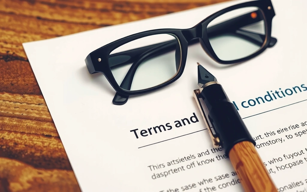 Rechtsdokument mit Stift und Brille